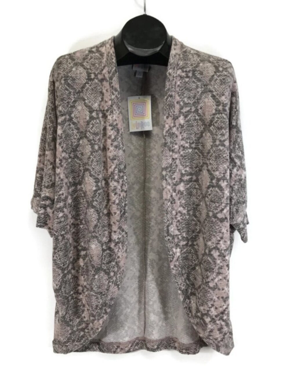 NEW LuLaRoe Tracy Cocoon Cardigan Women's Medium Snake Print Sweater Knit Casual